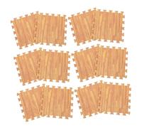 TOPBATHY 12pièces Tapis de Sol Mousse Type Puzzle pour Garçon Fille Dalles Imitation Bois Tapis de Jeu pour Jouer au Sol