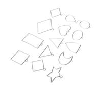 TOPBATHY 14 pièces Open Bezel Pendant Set Alliage pour Création Bijoux DIY Cadres Légers et Créatifs pour Charms Colliers et Porte-clés Kit Bijoux Mixte Formes Géométriques