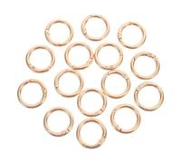 TOPBATHY 15 Anneaux Porte-Clés à Ressort Ronds en Alliage de Zinc Boucle Porte-Clés 15Pcs Couleur Or Clair Anneaux Porte-Clés à Boucle à Pression pour Paquet Clés et Accessoires de