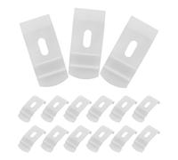 TOPBATHY 15 Pièces Supports pour Stores Verticaux Blancs Fixations de Cantonnière et Supports de Remplacement pour Stores Romains Clips de Montage Surface Supérieure pour Réparation et
