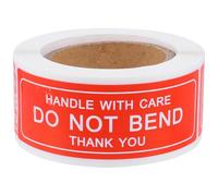 TOPBATHY 150 pièces Autocollants Handle With Care Fragile Do Not Bend Étiquettes Adhésives Avertissement Expédition Protection Colis