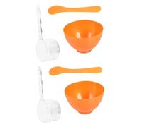 TOPBATHY 2 ensembles Kit de Bols Dorés pour Masque Facial et Mélange DIY Accessoires Beauté PP Sûr Spatule et Cuillère pour Soins Visage à Domicile et Salon