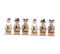 TOPBATHY 2 Ensembles Kit De Décoration d'arbre De Bonhomme De Neige Vieil Homme Renne Flocon De Neige Biscuits De Noël Nains De Noël Figurine Ornements Décoration De Porte 3 pièces * 2