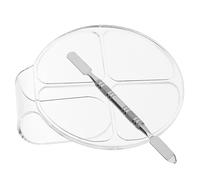 TOPBATHY 2 ensembles Palette de Maquillage avec Spatule pour Mélange de Fond de Teint Lèvres Plateau Mixte Cosmétique Facile à Nettoyer pour Usage Professionnel et Domestique