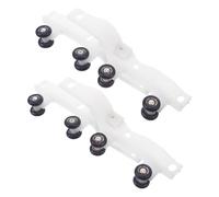TOPBATHY 2 Paires Accessoires de Glissière de Rideau avec Fermeture Magnétique Bloqueur de Lumière Rebond pour Rails de Rideaux Roues à Roulement à Billes pour Fenêtres de Maison et Bureau