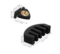 TOPBATHY 2 Pièces Amortisseur de Violon Noir Silencieux Caoutchouc Portable pour Pratique Précise Du Volume Léger et Facile à Installer pour Orchestre et Usage Domestique