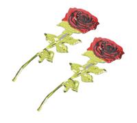 TOPBATHY 2 pièces Appliques à Coudre Fleurs de Rose Pailletées Décorations Mode pour Vêtements Sacs et Accessoires Patchs Durables et Faciles à Appliquer