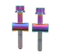 TOPBATHY 2 Pièces Boulons de Tige de Selle Vélo Titane Vis de Fixation Arc-ciel pour Tube de Selle Vtt Écrous Alliage Légers pour Fixation Stable
