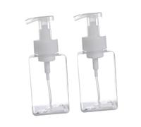 TOPBATHY 2 pièces Bouteille Distributrice Mousse Pompe à Mousse Transparente Rechargeable pour Cosmétiques Flacon Pompe Portable pour Voyage et Salle de Bain