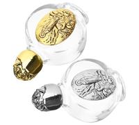 TOPBATHY 2 Pièces Bouteille Eau Bénite Décorative Couvercle Sécurisé | Format de Poche Scellé, Housse Cousue Incluse, pour Clergé, Laïcs, Voyageurs Dévots, Mariages et Visites Hospitalières