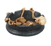 TOPBATHY 2 Pièces Cendrier Tête De Mort Chauves-Souris d'halloween Cendre Unique Décor Squelette Horreur Cendriers Torche Air Cœur Couvercle Plateaux Résine