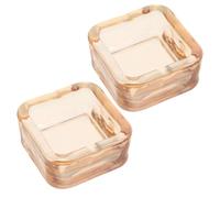 TOPBATHY 2 Pièces Cendrier Verre Carré Épais pour Véhicules et Intérieur Support Cendrier Stable et Décoratif pour Fumeurs Usage Voiture Bureau et Salon