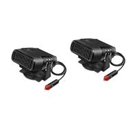 TOPBATHY 2 Pièces Chauffage Ventilateur pour Voiture Chauffage Rapide Pare Brise Dégivrage et Buée Soufflant Durable Abs Convient à Tous Véhicules