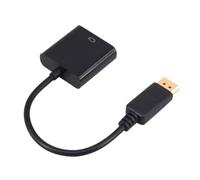 TOPBATHY 2 Pièces Convertisseur D'affichage vers Vga Câble Adaptateur | Puce de Conversion Numérique, Décomposition Audio, Plastique et Métal, pour Écran Led, Moniteur, Tv, Noir