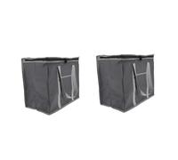 TOPBATHY 2 Pièces De Courses Panier Portable Juteux Polochon Glacière De Camping Glacière Refroidisseur De Nourriture Pro Fourre-Tout De Camping Grey Tissu Non Tissé