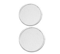 TOPBATHY 2 Pièces Écran à Pizza Rond Perforé 10 Pouces | Cuisson Homogène et Temps Réduit, Bord sans Joint, Usage Polyvalent, Finition Argenté, Format 10 Pouces