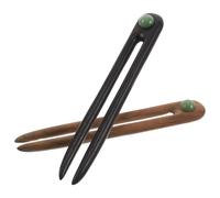 TOPBATHY 2 Pièces Épingle à Cheveux Bois U-forme pour Femmes et Filles Accessoire Chinois Traditionnel pour Chignons Support Ferme et Design Sécurisé pour Mariages Fêtes et Festivals