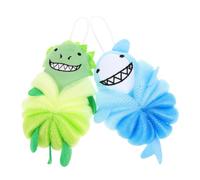 TOPBATHY 2 Pièces Éponge de Cartoon Douce en Pe pour Garçon et Filles, Exfoliation Corporelle Douce, Bain Voyages en Famille