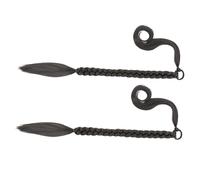 TOPBATHY 2 pièces Extension de Queue de Cheval Longue Tressée Synthétique Postiche Wrap Around Confortable pour Femmes et Filles Rajout Cheveux Naturel pour Coiffure Élégante
