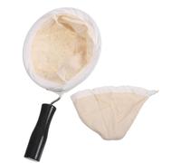 TOPBATHY 2 Pièces Filtre à Café Manuel Conique à Maille Fine, Manche Bois | Tissu Lavable Réutilisable, Infusion Portable, pour Verseuse Céramique et Mug, Arôme Préservé