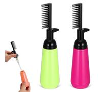 TOPBATHY 2 Pièces Flacon Applicateur de Teinture Cheveux 130ml en Plastique, Facile à Presser et Confortable, Accessoire pour Coloration et Soin Capillaire Couleur Aléatoire