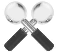 TOPBATHY 2 pièces Globes de Glace Visage Acier Inoxydable Massage Facial Rafraîchissant Anti-poches et Fatigue Outil de Soin et pour Peau Raffermie et Éclatante Couleur Couleur Aléatoire