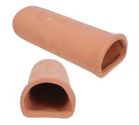 TOPBATHY 2 Pièces Grotte de Reproduction Cachette Sécurisée Réduit Les Conflits Territoriaux en Argile pour Aquarium pour Poissons Betta et Cichlidés pour Décor D'aquarium