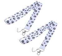 TOPBATHY 2 pièces Lanières de Cou Téléphone Antiperte Multifonctionnelles avec Motif Patte de Chat Cordons Décoratifs pour Téléphones Clés et Badges