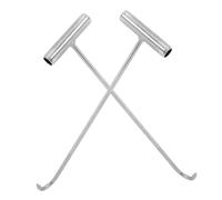 TOPBATHY 2 Pièces Manhole Hook Tool Heavy Duty T Shaped Lifter With Ergonomic Handle For Storm Drain Covers And Manhole Lid Pulling