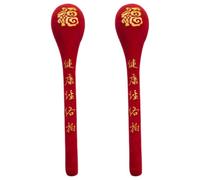 TOPBATHY 2 Pièces Marteau de Massage Manuel Dos en Mousse Mémoire Haute Élasticité et Flanelle Rouge, Améliore la Santé et Débloque les Méridiens, pour Relaxation au Bureau