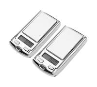 TOPBATHY 2 Pièces Mini Balance Digitale de Cuisine Portable Forme de Clé de Voiture Précision pour Aliments et Bijoux Écran Tactile Sans Piles et Compact pour Usage Quotidien
