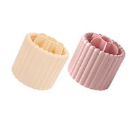 TOPBATHY 2 Pièces Organisateur de Pinceaux de Maquillage Rotatif Multifonction Cylindre pour Bureau et Salle de Bain Rangement Compact pour Pinceaux et Stylos Support Cosmétique et