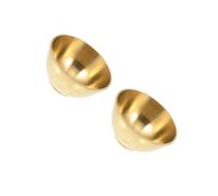 TOPBATHY 2 Pièces Ornements de bol en or bol décoratif Plantes succulentes bagatelle bol de dévotion buddha bouddhisme appliques fournitures d'alar bouddhistes bol de culte cuivre Golden