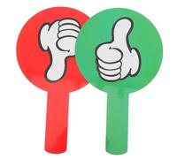 TOPBATHY 2 pièces Pagaies de Vote Double Face Classroom Voting Paddles avec Pouce Levé et Baissé Palette Portable Plastique Robuste pour École Jeu Vrai Faux et Réponses Étudiants