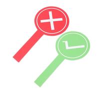 TOPBATHY 2 pièces Palettes de Vote Double Face Réversibles pour Garçon Fille Pagaies Portables Oui Non pour Jeux et Événements Accessoires Décoratifs et Tableaux Blancs pour Classe et