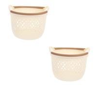 TOPBATHY 2 Pièces Panier De Rangement D'articles Divers Organisateur De Stockage De Jouets Paniers De Rangement De Fruits Panier à Linge Bac De Rangement Utilitaire Poubelle Petit Panier Pp