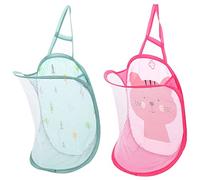 TOPBATHY 2 Pièces panier suspendu à linge pliant paniers grand panier à linge panier à linge étroit panier à linge pliable panière à linge panier à linge mural panier de salle de bain nylon