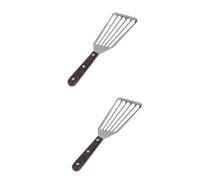TOPBATHY 2 Pièces Pelle à Poisson Grattoir Pour Barbecue Spatule à Crêpes Spatule De Retournement Spatule à Oeufs Pelle à Crêpes En Métal Steak Acier Inoxydable Spatule Barbecue