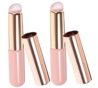 TOPBATHY 2 pièces Pinceaux Lèvres Silicone Rond Applicateur Lèvres Doux Pour Correcteur Portable Lot De Rose