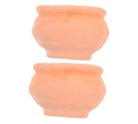 TOPBATHY 2 Pièces Pot De Fleur Miniature Eucalyptus Faux Pépinière Auto-Arrosage Planteur Miniature Pots en Terre Cuite Grand Pot De Plante Kits De Germination des Plantes Salle De