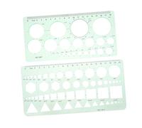 TOPBATHY 2 pièces Règles Transparentes de Dessin avec Pochoirs Géométriques Multifonctions pour Mesures Précises et Tracés Variés Outils Pratiques pour Artistes et Étudiants