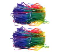 TOPBATHY 2 Pièces Rideau de Pluie Arc-en-Ciel Pastel 2m | Pet Transparent, Pose Facile Nœuds, Arrière-plan Doux pour Séance Photo et Cent Jours Bébé
