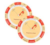 TOPBATHY 2 pièces Roues de Grossesse Colorées avec Tableau Comparatif Papier pour Suivi Fœtal Guide Complet Du Développement pour Femmes Enceintes Nées