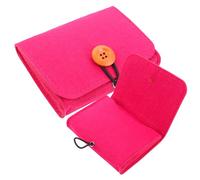 TOPBATHY 2 pièces Sac de Rangement pour Huiles Essentielles Portable Rose Organisateur Compact et Léger avec Fermeture à Boucle Protection Pratique pour Flacons Huiles Essentielles et