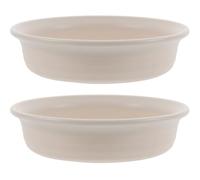 TOPBATHY 2 Pièces Soucoupe Ronde en Résine, Base Stable Blanche | Collecte L'eau Terre, pour Pots et Fleurs, Design Simple, Usage Jardin et Tapis