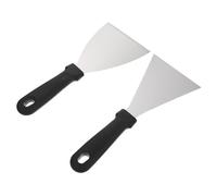 TOPBATHY 2 Pièces spatule de cuisine spatules à pizza grillades en plein air stainless steel inoxlm pelle à pelle accessoires de grillade pelles à steak grattoirs à gril Acier inoxydable