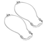 TOPBATHY 2 pièces Support Abat Jour Métal Chromé Fixation Lampe Stable et Légère pour Lampes de Table et Lampadaires Accessoires DIY pour Éclairage Moderne