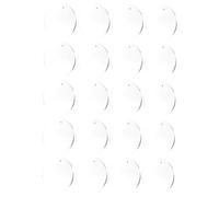 TOPBATHY 20 pièces Lot de Disques Ronds Acryliques Transparente Ébauches Porte-clés DIY Surface Lisse pour Loisirs Créatifs et Décoration