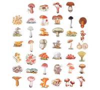 TOPBATHY 200 pièces Autocollants Champignons DIY pour Scrapbooking et Décoration Chambre Stickers Autocollants pour Ordinateur Portable Enveloppes et Carnets de Plantes Autoadhésifs