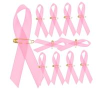 TOPBATHY 200 pièces Lot de Broches Ruban Rose de Sensibilisation Au Cancer Du Sein Accessoires Octobre pour Collecte de Fonds et Soutien Prévention